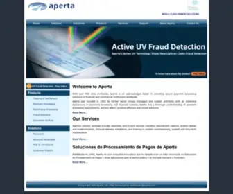 Aperta.com(Payment Processing Solutions) Screenshot