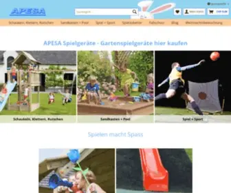 Apesa.ch(Spielgeräte von APESA für den Garten EN71) Screenshot