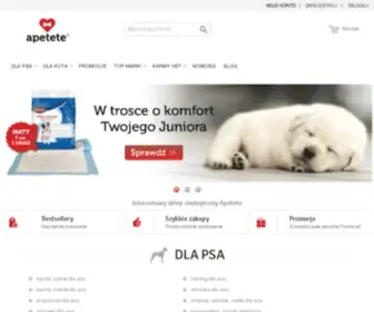 Apetete.pl(Internetowy sklep zoologiczny Apetete) Screenshot