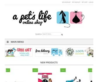 Apetslife.co.za(A Pet's Life Online Shop) Screenshot