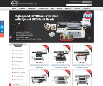 Apex-JET.com(APEX Digital Flatbed UV Printer & DTG Textile Printer) Screenshot