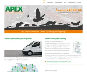 Apex-Schaedlingsbekaempfung.de(Apex schädlingsbekämpfung) Screenshot