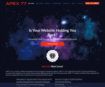 Apex77.com(#1 Cleveland Web Design Company) Screenshot