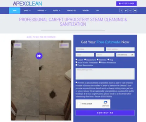 Apexclean.co.nz(Professional Carpet Cleaning Auckland) Screenshot