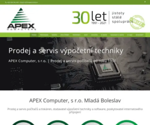 Apexcomputer.cz(APEX Computer) Screenshot