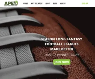 Apexfantasyleagues.com(Fantasy Football Money Leagues) Screenshot