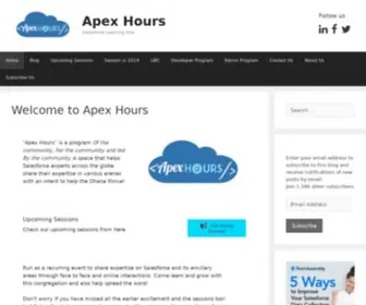 Apexhours.com(Upcoming Sessions inApex Hours) Screenshot