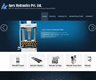 Apexhydraulics.co.in(Manufacturer of Hydraulic Cylinders & Hydraulic Power Packs by Apex Hydraulics Private Limited) Screenshot