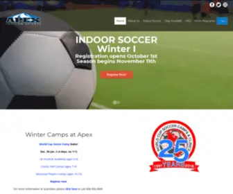 Apexindoorsports.com(Indoor Soccer Mansfield TX) Screenshot