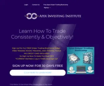Apexinvesting.com(Learn How to Trade Consistently & Objectively on Futures and Forex Markets) Screenshot