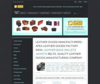 Apexleathergoods.com(Leather Goods Manufacturer in India) Screenshot