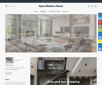 Apexmodernhome.com(Apex modern home luxury indoor and outdoor furniture and décor store) Screenshot