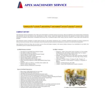 Apexms.com(Apex Machinery Service) Screenshot