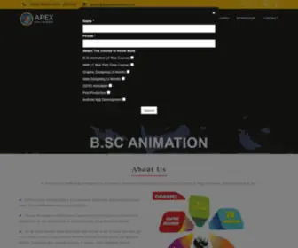 Apexmultimediaz.com(APEX INSTITUTE OF MULTIMEDIA for B.SC Animation) Screenshot