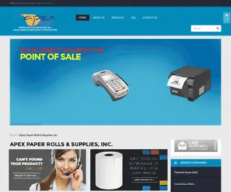 Apexpapers.com(Apex Paper Rolls & Supplies) Screenshot