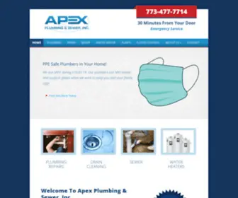Apexplumbingchicago.com(Apex Plumbing & Sewer Inc) Screenshot
