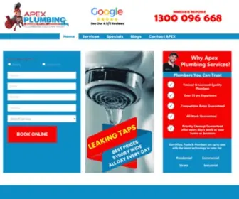 Apexplumbingservices.com.au(Apex Plumbing Solutions your Trusted Emergency Plumber in Sydney) Screenshot