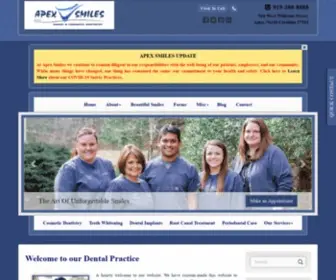 Apexsmiles.com(Cosmetic Dentistry Apex) Screenshot