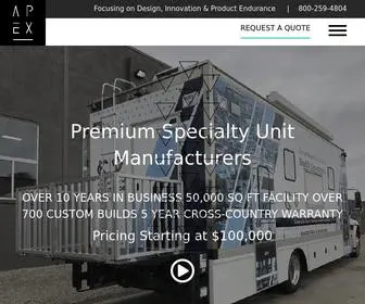 Apexspecialtyvehicles.com(Premium Food Truck & Trailer Manufacturers) Screenshot
