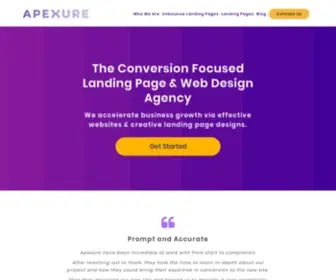 Apexure.com(The Conversion Focused Landing Page & Web Design Agency) Screenshot