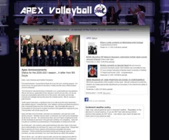 Apexvb.org(APEX Juniors Volleyball) Screenshot