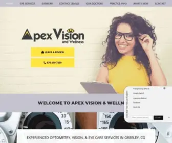 Apexvision.net(Optometrist & Eye Care in Greeley) Screenshot