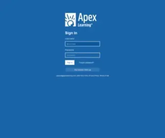 Apexvs.com(Apex Learning) Screenshot