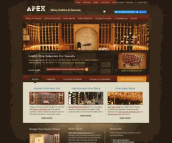 Apexwineracks.com(APEX Wine Cellars & Saunas) Screenshot