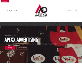 Apexxadvertising.com(Custom Apparel) Screenshot