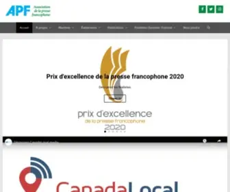 APF.ca(Association de la presse francophone) Screenshot