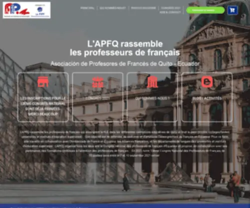 APFQ.org(Asociación de profesores de francés de Quito) Screenshot