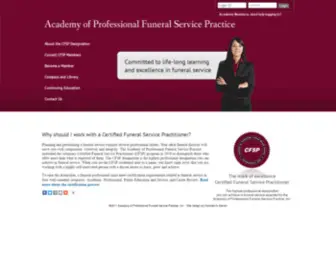 APFSP.com(The Academy of Professional Funeral Service Practice) Screenshot