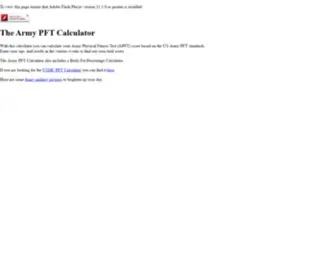 Apftcalculator.com(APFT Calculator) Screenshot