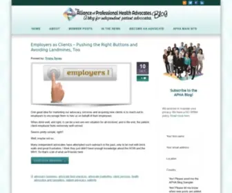 Aphablog.com(The Alliance of Professional Health Advocates Blog) Screenshot