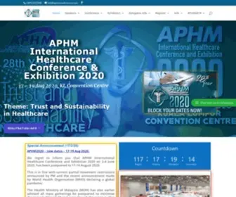 Aphmconferences.com(APHM Conference & Exhibition) Screenshot