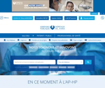 APHP.fr(L'AP-HP est le CHU d'Ile-de) Screenshot