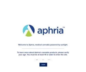 Aphria.ca(Medical Marijuana & Cannabis Oil Canada) Screenshot