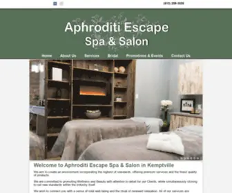 Aphroditiescapespa.com(Aphroditi Escape Spa & Salon in Kemptville. The only spa treatment place in Kemptville) Screenshot