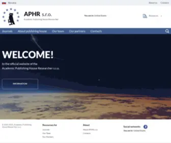 Aphrsro.net(Academic Publishing House Researcher s.r.o) Screenshot