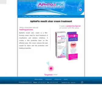 Aphtofix.com(Home AphtoFix mouth ulcer cream treatment How to Treat Canker Sores or Mouth Ulcers) Screenshot