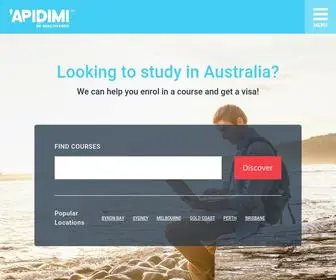 Apidimi.com(Study and Live in Australia with Apidimi) Screenshot