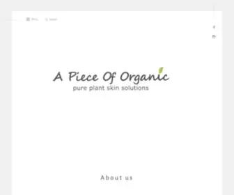 Apieceoforganic.com(Pure plant skin solutions) Screenshot