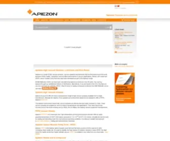 Apiezon.com(Apiezon Vacuum Greases) Screenshot