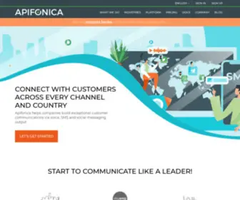 Apifonica.com(Smart Voice & SMS Solutions for Business) Screenshot