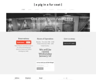 Apiginafurcoat.com(A pig in a fur coat) Screenshot