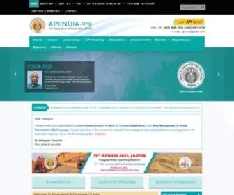 Apiindia.org(The Association of Physicians of India) Screenshot