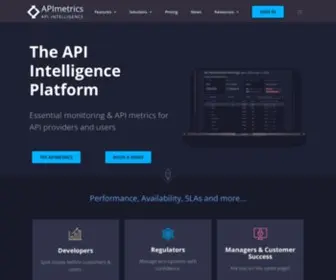 Apimetrics.io(APImetrics Software API Testing Monitoring Compliance Performance and Security) Screenshot
