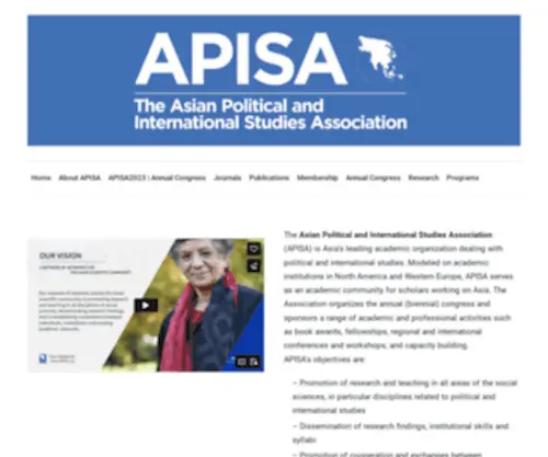 Apisa.org(The Asian Political and International Studies Association (APISA)) Screenshot