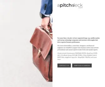 Apitchdeck.com(Professional Pitch Deck Help for Startups and Investors) Screenshot