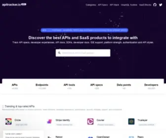 Apitracker.io(Discover the best apis and saas products) Screenshot